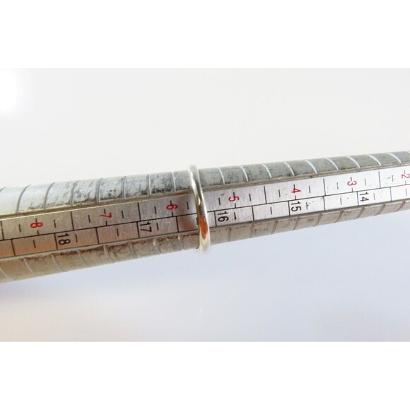 Sterling Tigers Eye Solitaire Ring Oval Cabochon Prong Set Sz 5 1/2 - Picture 7 of 7